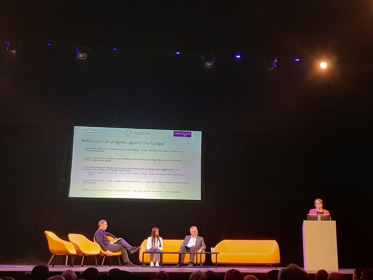🔊 'We knew that setting a science based target of 2038 would be challenging. It’s really important that we offer positive visions of what we’re doing. The carbon budget should really drive our sense of ambition.' says @carlymclachlan @TyndallManc #GMGreenSummit2022 #BeeNetZero