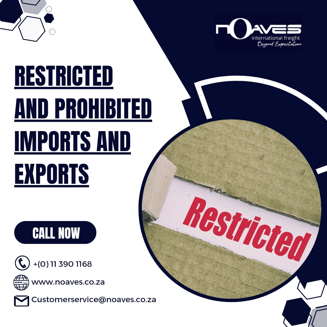 NoavesInt's tweet photo. A limited range of goods are prohibited or restricted at import and export. The following are the main procedures on how to import/export prohibited and restricted goods.

#prohibited #noaves #restricted #import #freight #export https://t.co/RV2KppS8Qt