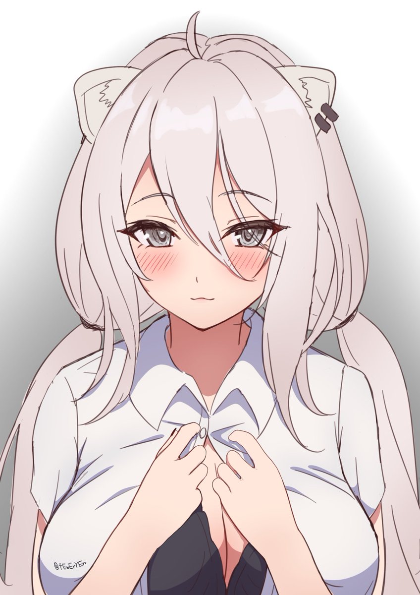 獅白ぼたん 「最近趣味絵が描けてなかったので、息抜きのししろんらくがき #ししらーと 」|桃缶ぽてとDXのイラスト