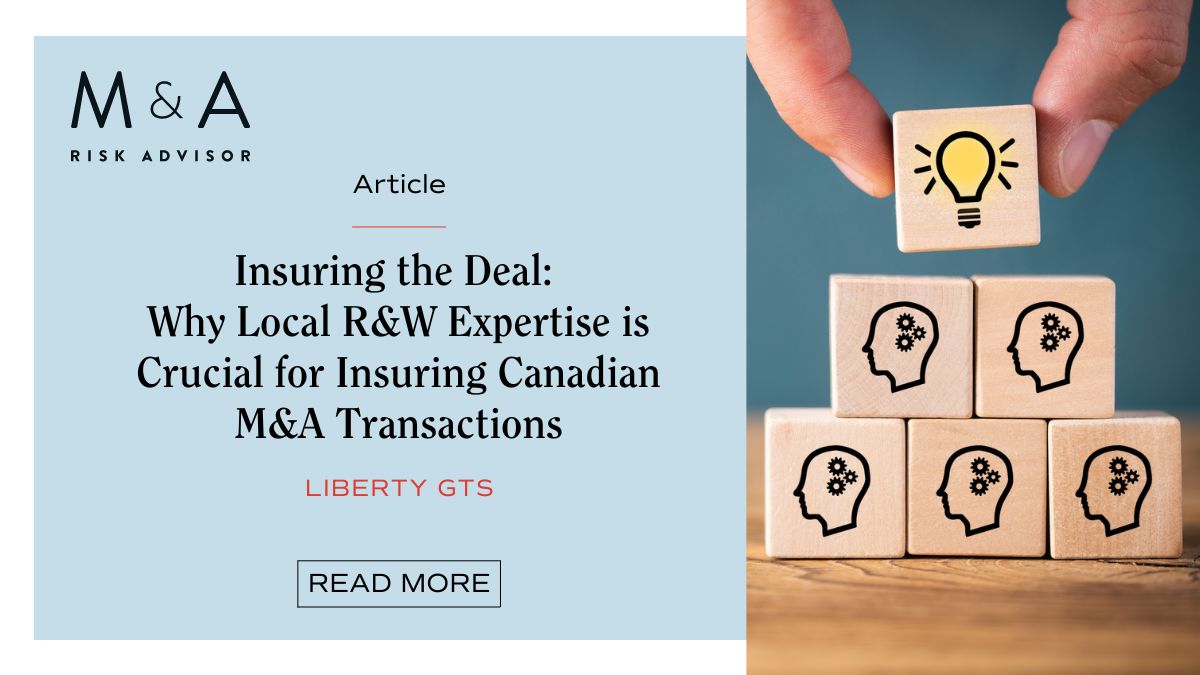MARiskAdvisor's tweet photo. Representations and warranties (R&amp;W) insurance is a useful tool for buyers looking to get deals done. Jonah Goldberg of Liberty GTS explains why local R&amp;W expertise is important when insuring Canadian M&amp;A transactions.

https://t.co/I3g1KO5o1O https://t.co/ppBiUWxTZI