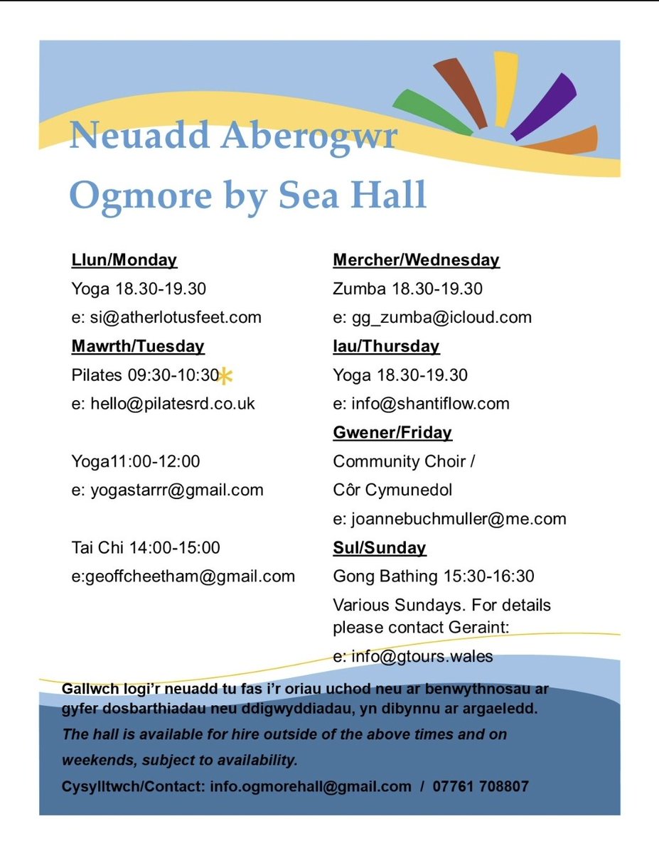 Neuadd Aberogwr - Ogmore By Sea Hall (@neuadda_obshall) on Twitter photo 