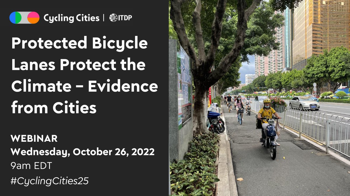 ITDP_HQ's tweet photo. Join us next week to discuss the findings from our new report (available same day) detailing the high rate of #emissions reductions associated with protected #cycle lane networks. 🚲🌍 #CyclingCities25

More details and link to register 👉 https://t.co/7qgUBgL33z https://t.co/X4Ty5X7nLF