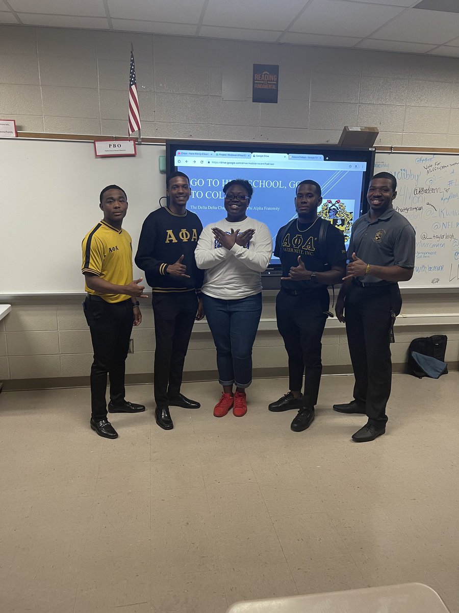 The Ice Cold brothers of Alpha Phi Alpha Fraternity Incorporated visited Westover Comprehensive High School to participate in Future Friday’s. The brothers did a presentation on our National program, “GO TO HIGH SCHOOL, GO TO COLLEGE”. Thank you Mrs. Joseph for this opportunity.