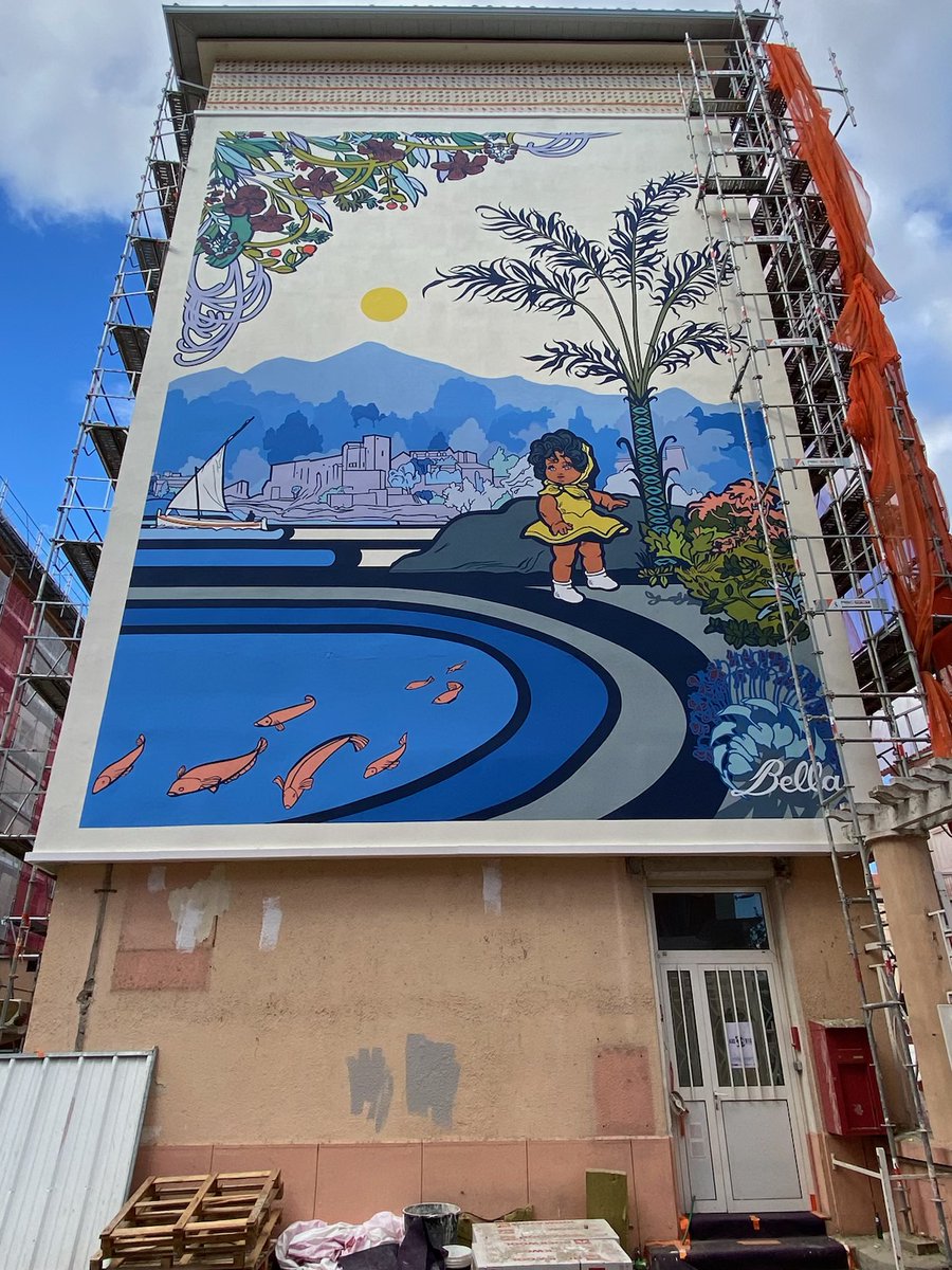 ABezzayer's tweet photo. [Les fresques #Bella - #Perpignan]
Les trois #fresquesmurales commandées par Habitat Perpignan Méditerranée à @CCdesignUrbain sont à présent achevées.
#habitatsocial #bailleursocial #architecte #isolationthermique #ITE #concertation #designmural #renovationurbaine #murals #murale https://t.co/Lm4m8POZPO
