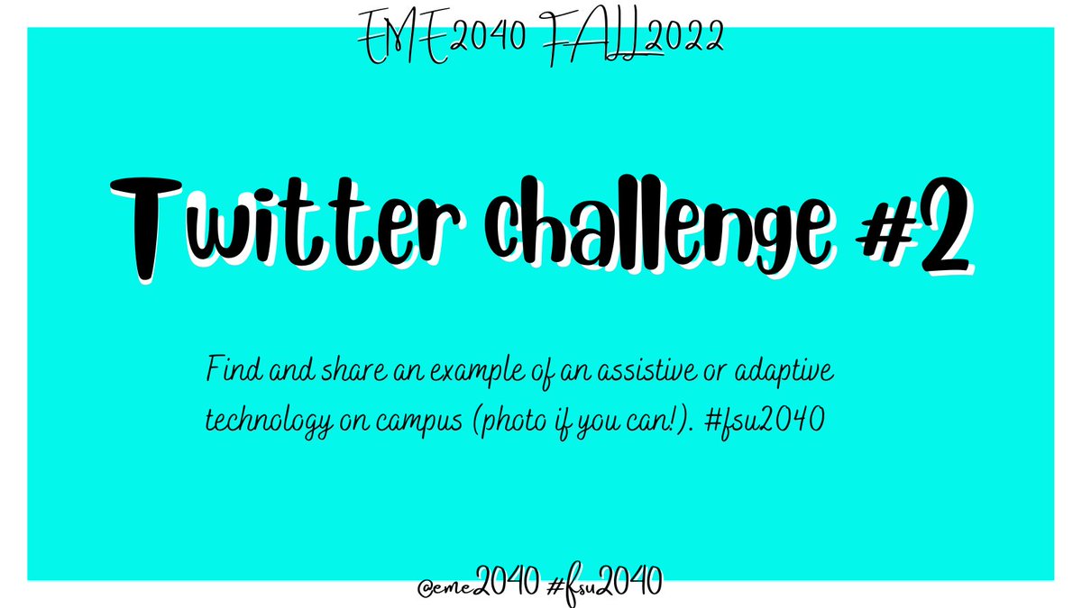 eme2040's tweet photo. Here's another challenge! Looking forward to what you share here. #fsu2040🙂 https://t.co/S8c0ZjAswc