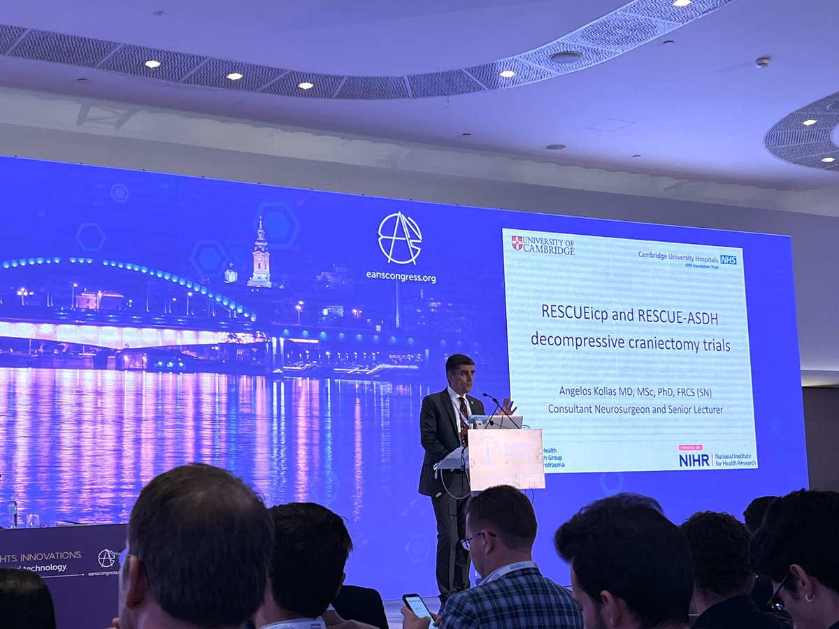 tumpastasa's tweet photo. Thoroughly enjoyed hearing about #craniectomy trials from @ag_kolias ! #EANS2022 @EANSonline50 #Neurosurgery https://t.co/HS9Uu5QyNs