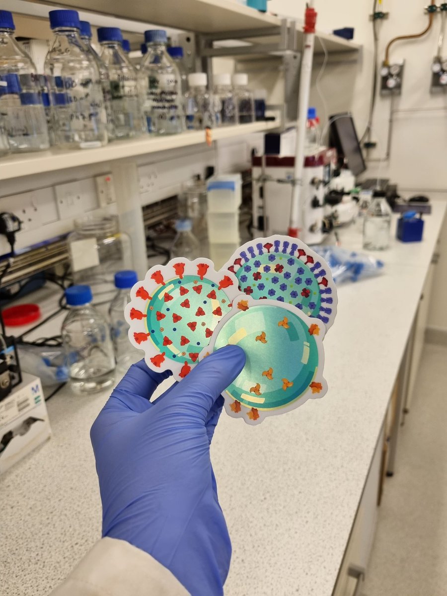 How talented is <a href="/HaileePerrett/">Hailee Perrett</a> ?! Here, I have HIV, SARS-CoV-2 and Influenza virus stickers. Now I need to find the perfect place to put them 😍