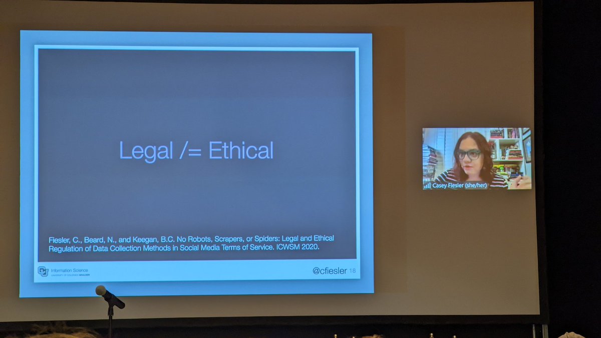 duto_guerra's tweet photo. Great #ieeevis #beliv keynote by @cfiesler on the ethical implications of collecting social media data for research #vis22 https://t.co/hEpDdVtxd2