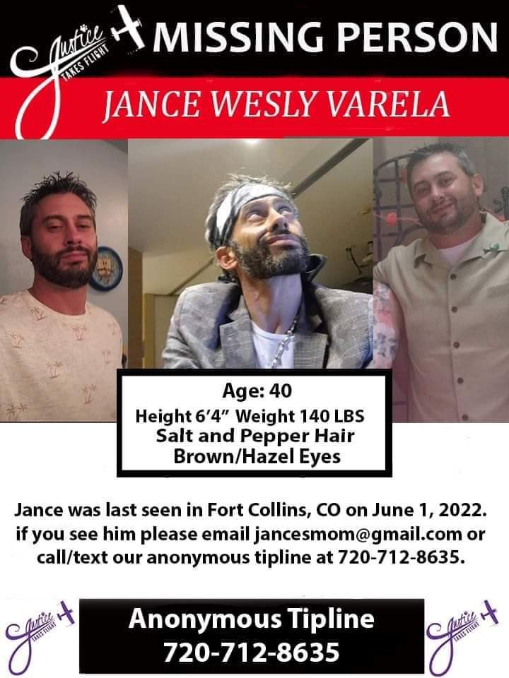 🚨 STILL MISSING : JANCE VARELA 🚨

🚩Tips and information may be submitted anonymously to the tip line🚩

#JanceWeslyVarela
#LarimerCountyCO
#LovelandCO
#FortCollinsCO
#FindJance
#MissingPosterMonday