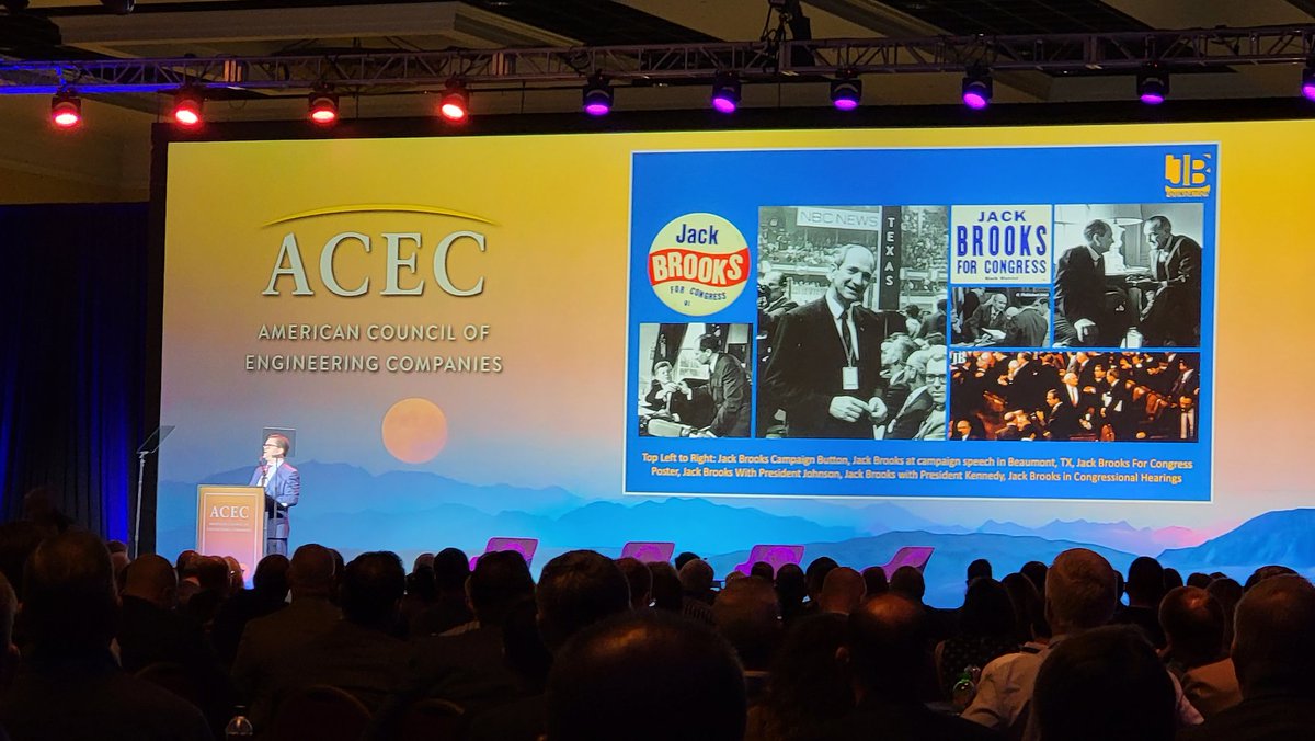 BrockStorrusten's tweet photo. #celebrating the late Rep Jack Brooks who lead and established the Brooks Act and #QBS which is essential for protecting the health, #safety, and #welfare of the public!  Thanks to @ACEC_National and the @JackBrooksToday for protecting this! #ACEC2022CO @ACEC_NC @WithersRavenel https://t.co/xSudadtOjU