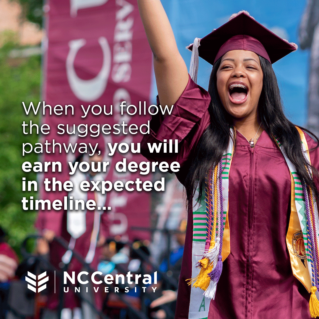 NCCU's tweet photo. We promise an On-time Graduation: When students follow the suggested pathway, they will earn their degree in the expected timeline, surrounded by a supportive and inclusive environment that prepares them to soar.  ​

#GraduateOnTime #EaglePromise #NCCU https://t.co/BPumMok0az