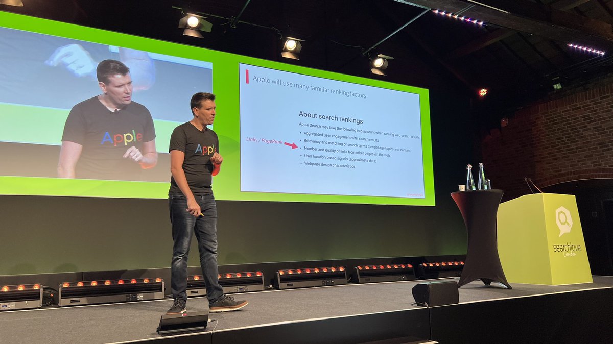 lilyraynyc's tweet image. Fascinating talk by @TomAnthonySEO showing a lot of evidence that Apple is most likely launching a search engine (in fact, they already have in iOS14) 

They’ve even publisher their ranking factors 🤯 and applebot can appear in your logs

#searchlove
