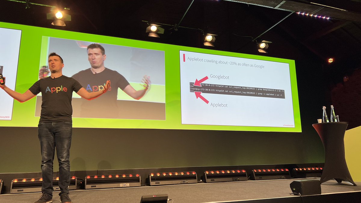 lilyraynyc's tweet image. Fascinating talk by @TomAnthonySEO showing a lot of evidence that Apple is most likely launching a search engine (in fact, they already have in iOS14) 

They’ve even publisher their ranking factors 🤯 and applebot can appear in your logs

#searchlove