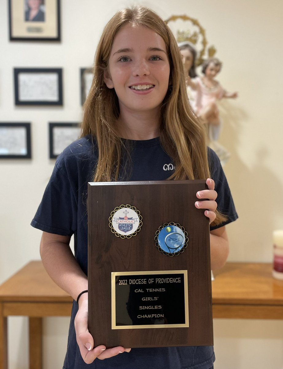 MercymountCDS's tweet image. Congratulations!  This Mercymount Mustang won the CAL Tennis Girls Single Championship!