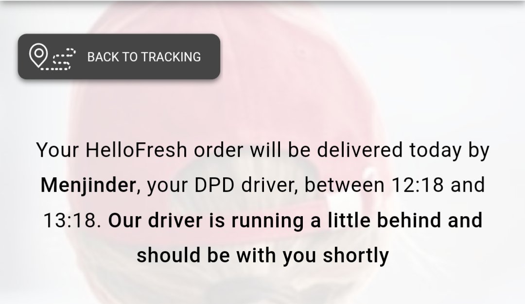 weeeeone's tweet photo. I do wonder whether my @HelloFreshUK tea is going to turn up 🤔 Over two hour late is more than running a little behind schedule @DPDgroup_news! https://t.co/GdqFcp0U8M