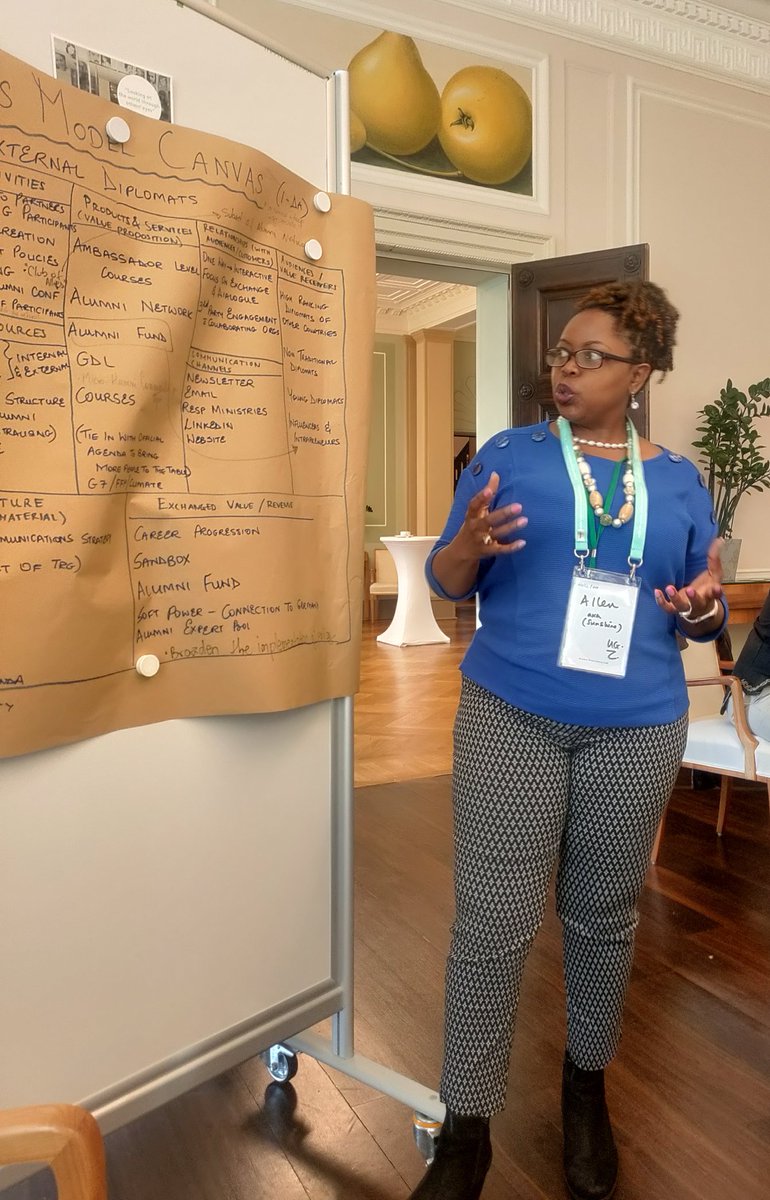 diplomacy_lab's tweet photo. As we slowly wind down Day 2 of the lab, @AllenAsiimwe1 presents a proposed business model to 1-DA, the challenge holder!
#GlobalDiplomacyLab https://t.co/JY0YoQBo5x