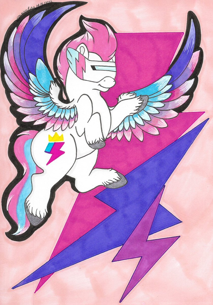 Reskell492's tweet photo. More #PridePonies prints! We have Lesbian flag #SunnyStarscout
Then we have Queen Haven, 
Non-Binary #ZippStorm and #DetectiveZipp from #MyLittlePony available as A4 prints for sale! £10.00 each with +£1 for 🇬🇧 shipping no matter how many you purchase! DM me to claim! https://t.co/lkZLDbBphB