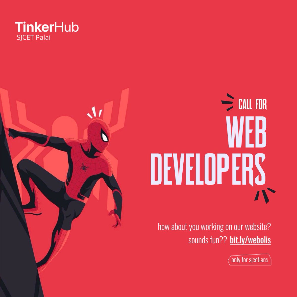 tinkerhubsjcet's tweet image. Hello Tinkerers 👋🏻Do you want to work on a real-world project? Then we have something for you.😉TinkerHub SJCET is about to bring up our official Chapter Website and we are recruiting developers to work with us.
Enroll @: bit.ly/join-weaving. It&apos;s now or never,guys.hurry up✨