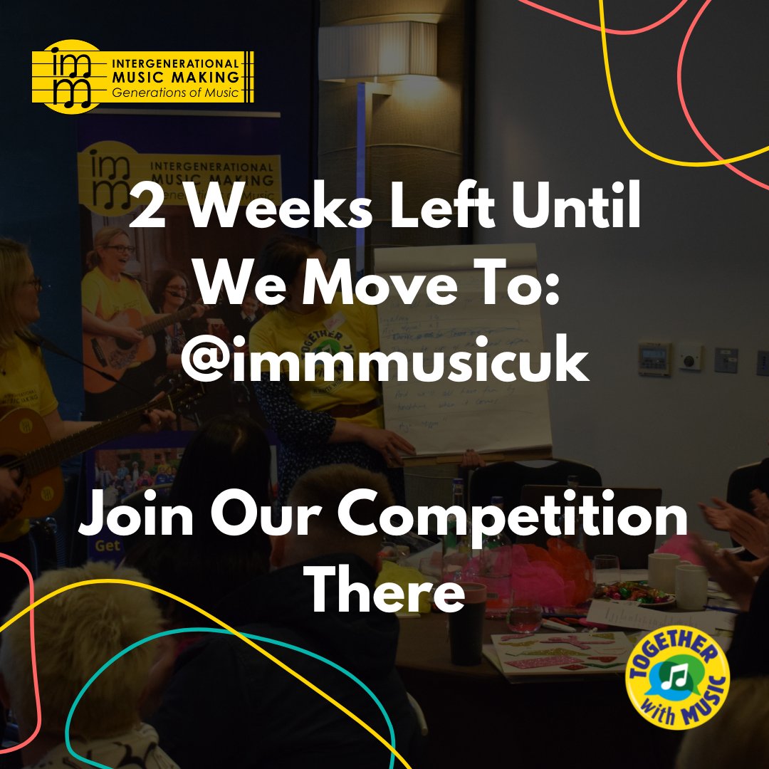 Only 2 weeks until we officially move to our main account <a href="/IMMmusicUK/">Intergenerational Music Making</a> 

Join our competition on the main account for a chance to win a musical activity pack!
