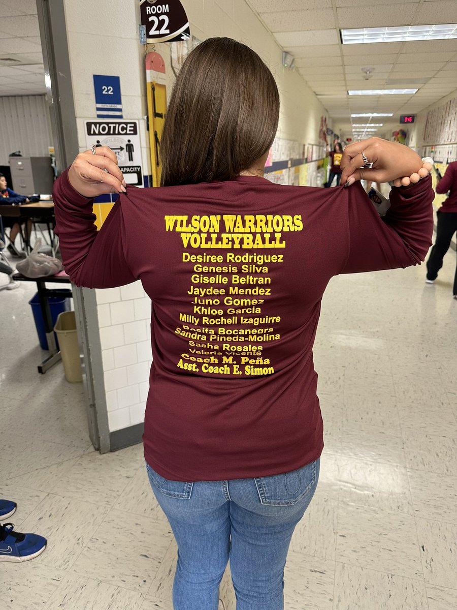 pena_malorie's tweet photo. It’s game day!!! Let’s go warriors! ❤️🏐 #coachpena #ladywarriors #wilson112 https://t.co/vT1AQwsTtv