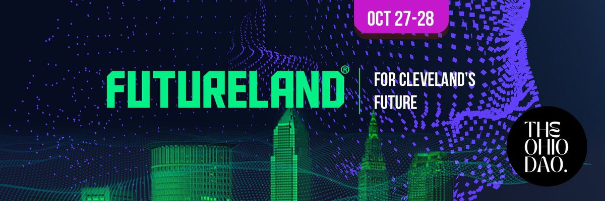 theohiodao's tweet photo. Hey! Excited to share that we’ll be @futurelandcle on Oct. 27th 

Join us for a fireside chat + mixer @AloftHotels WKYZ Downtown w/ @theohiodao Founding Member, Brandon Bryant @wallstreetpaper + VP of Security @BlockFi, Katelyn Perna @j0ck1nkp https://t.co/ZuFcFoRxHc