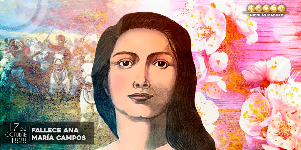 Ana María Campos, expresión del honor y la probidad, representa lo más sublime del ser revolucionario, ejemplo de sacrificio y dignidad; ella prefirió el martirio, antes que arrodillarse frente a los enemigos de la Patria. Su vida refleja el coraje de la mujer venezolana.