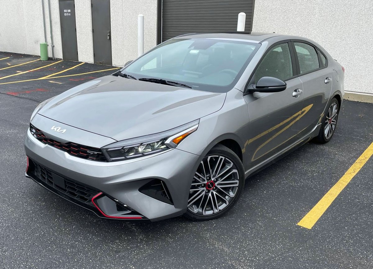 Car_Guy_Tom's tweet photo. This is a whole lot of premium look and sporty fun for around $26,000. @Kia #ForteGT #SteelGray https://t.co/8oE1w9eUya