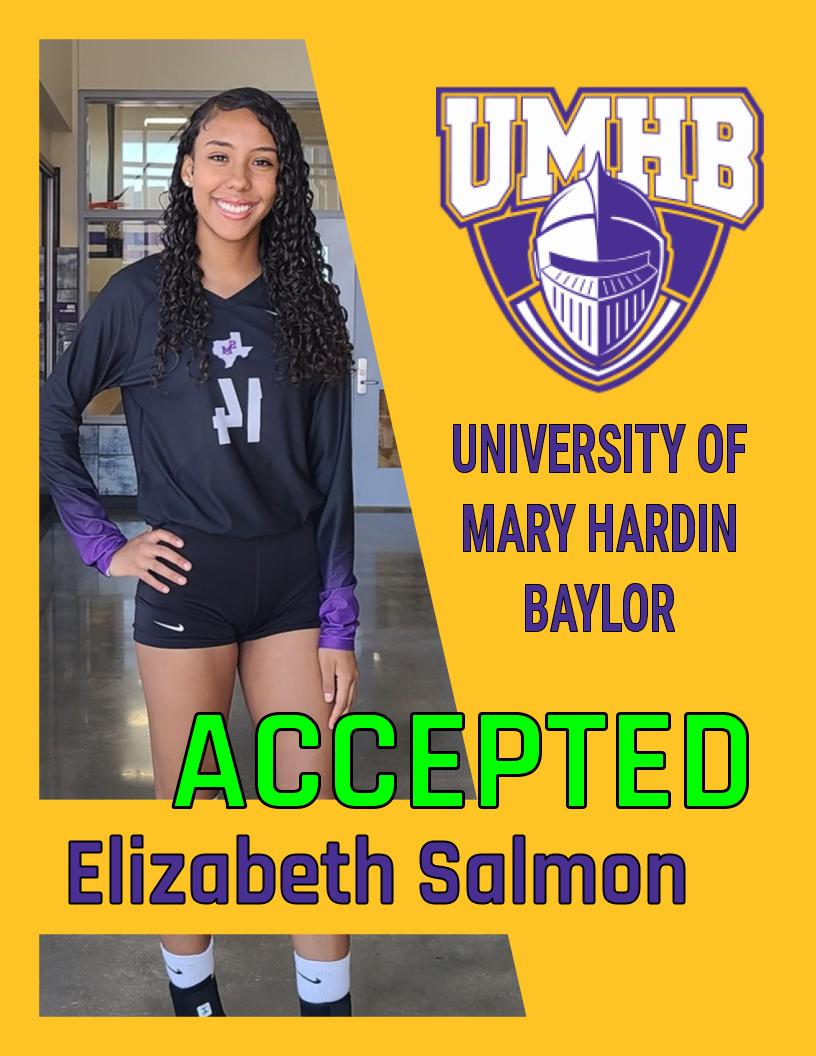 SMHS College & Career Center (@smhs_ccc) on Twitter photo Elizabeth Salmon has received her acceptance letter from UMHB! Congratulations!!! 🥳 Elizabeth Salmon has received her acceptance letter from UMHB! Congratulations!!! 🥳