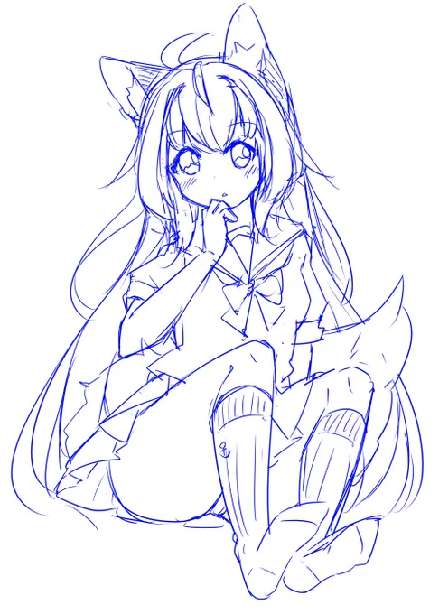 最近でもないけど描いた絵のラフとか 