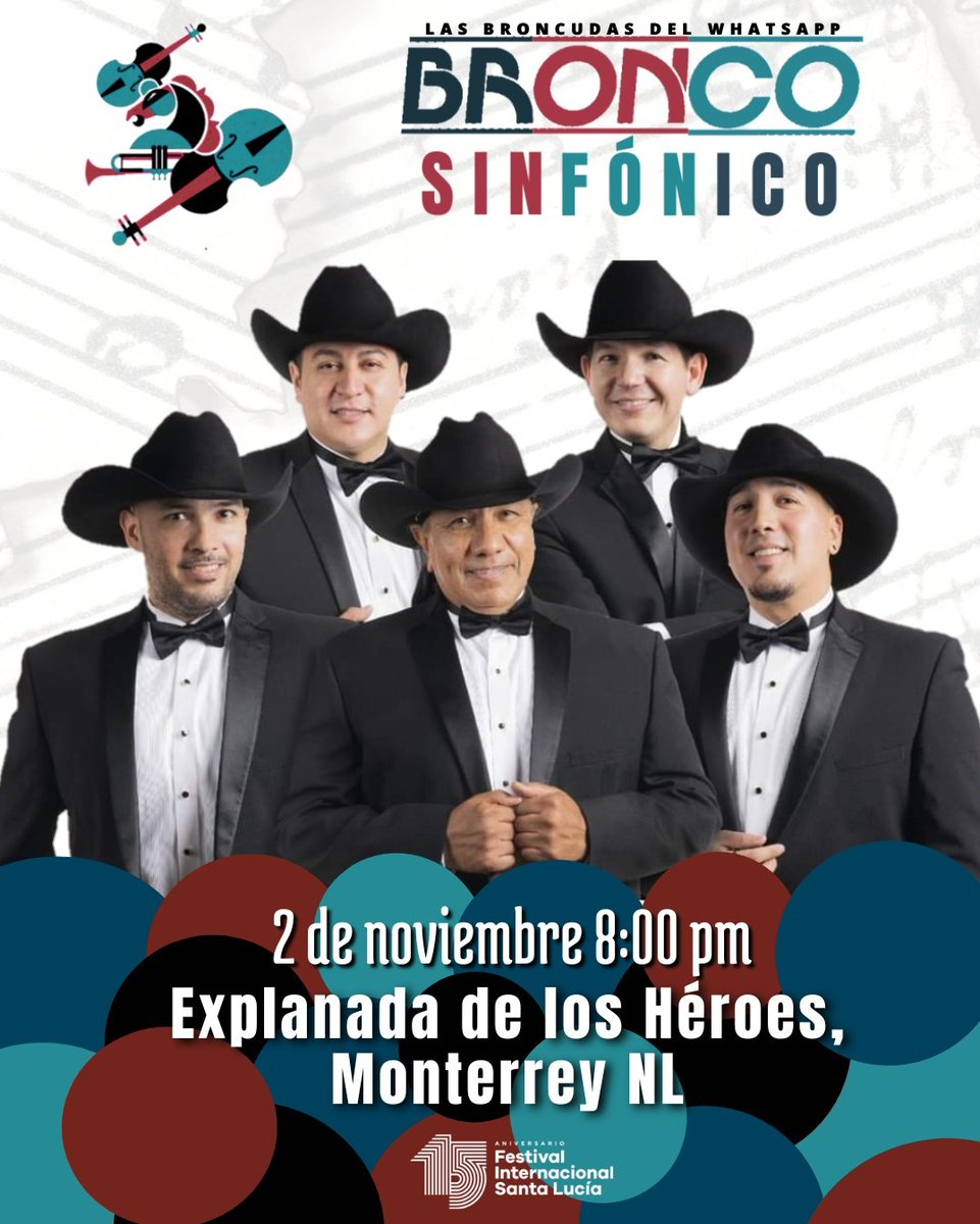 lasbroncudas's tweet photo. Un concierto nunca antes visto @Grupo_Bronco acompañado de la sinfónica de la UANL. Próximo 2 de Nov. 8:00pm Entrada libre. 🐴✨️💖🎶  #Broncosinfónico @broncojoseadan @bronconeno @broncolupe @broncojavo @broncorene https://t.co/KjNO0xReeZ