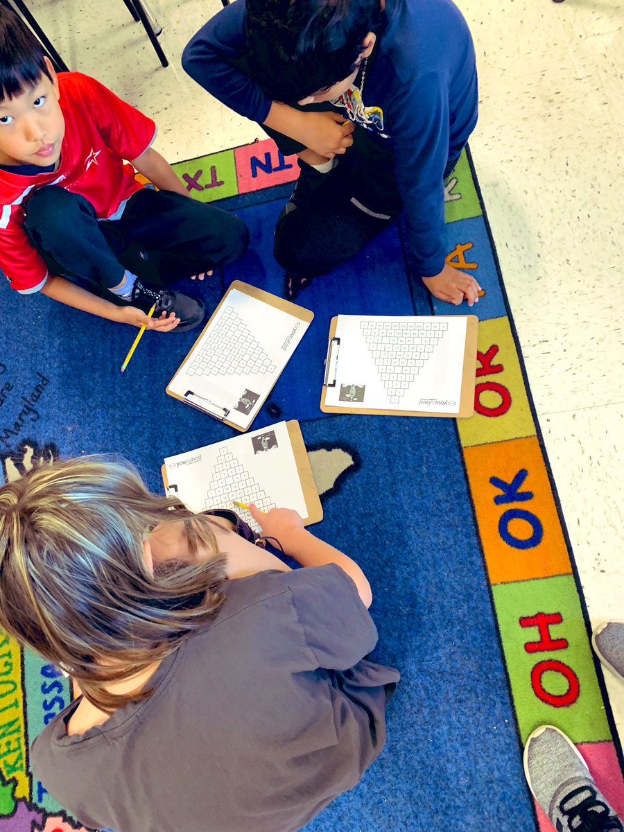 MrsDaugherty4th's tweet image. Using #PascalsTriangle to work on patterns is one of my favorite lessons all year! It is the epitome of a #LowFloorHighCeilingTask this task also provided my S’s with more cognitive demand than just looking at a chart of patterns. #MEMLI @BeulahRalphElem