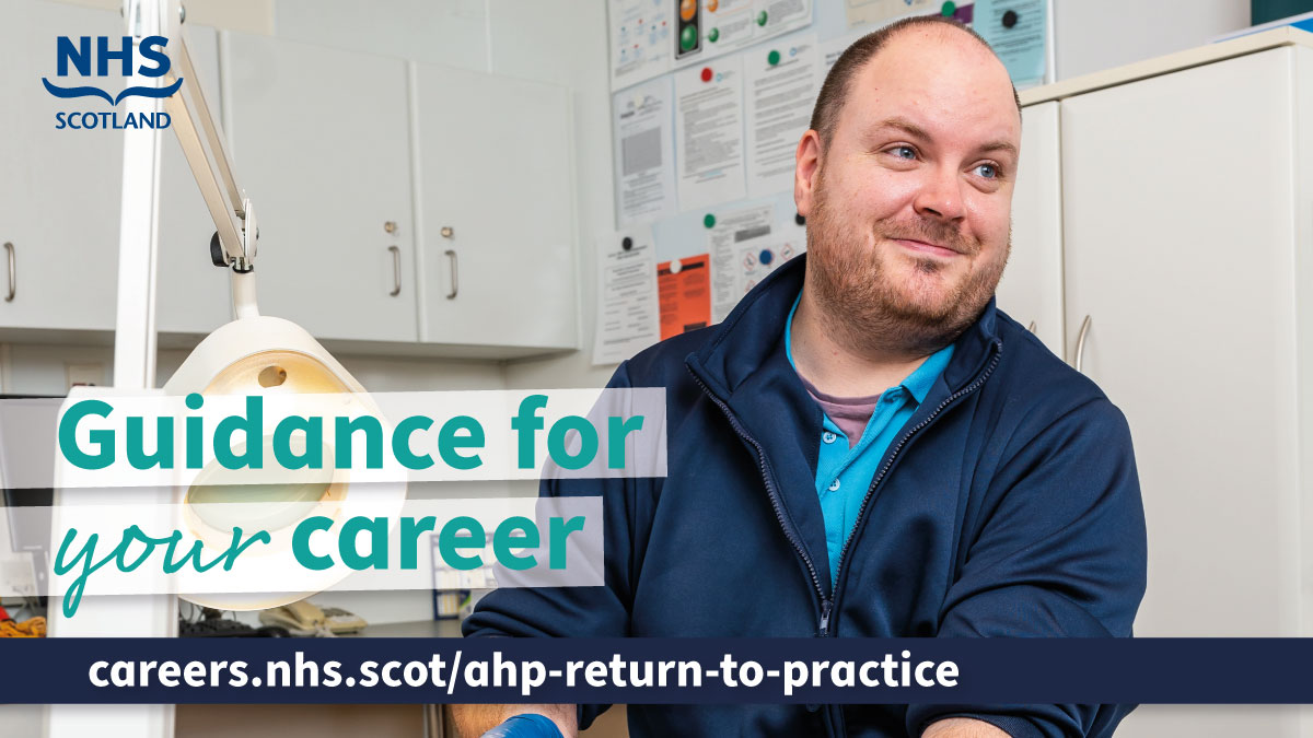 We have exciting new resources to guide your journey back to practice.👏 You’ll find support for returning to your career as an AHP, returners stories and loads of information to guide you back!🙌
Check out careers.nhs.scot/ahp-return-to-…
#AHPRtP #NHSScotland #AHPs