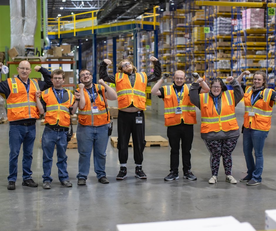 KeHECareers's tweet photo. In honor of #NationalDisabilityEmploymentAwarenessMonth, we wanted to share this special episode of our Fruits of Your Labor podcast. Listen to the story of how our Ellettsville Distribution Center fosters inclusion at their facility: https://t.co/QMmr6mtqak #WarehouseJobs https://t.co/EHRD2ZuqqZ