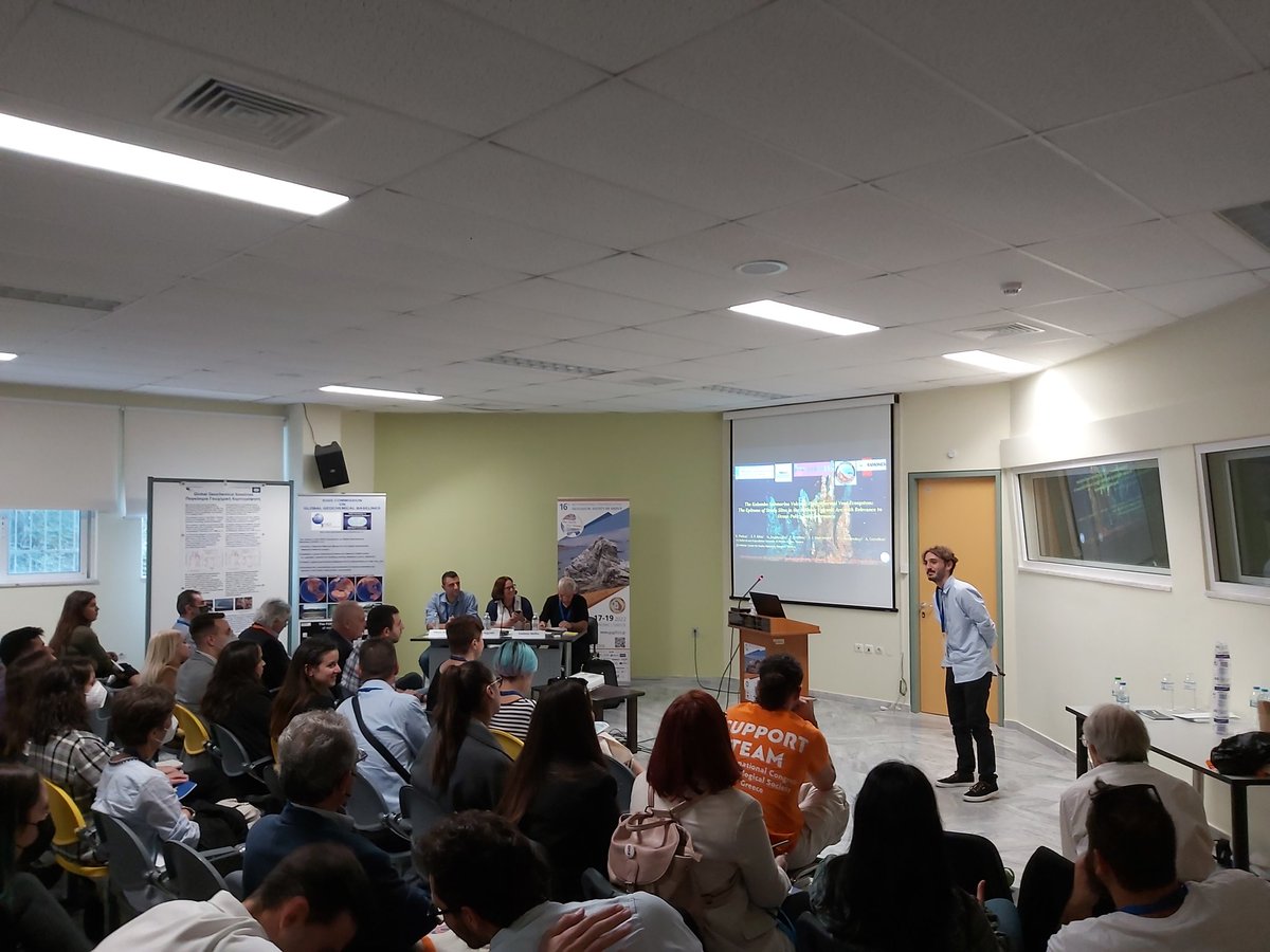 geodept's tweet photo. 2nd set of very informative presentations by Nikopoulou et al, Koutsovitis et al, Zegkinoglou et al, Pletsas et al, Mytiglaki et al, Antonopoulou et al,  in session T6: #Geochemistry, #Mineralogy, #Petrology  #Volcanology
#GSG2022 ##our_earth_our_home #geodept  @upatras #geodept https://t.co/527A4OAIEC