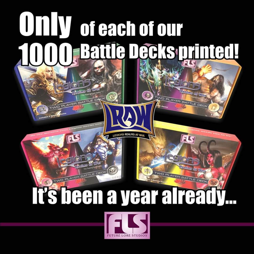 LegionsRAW's tweet photo. As we come up on our 1st year in the books we want to give you the details of just how limited our Two Player Battle Decks are! Either order directly from us if you are a store in the USA or if you are a store in Canada order from @UniversalDst #LegionsRAW #LRAW #LimitedEdition https://t.co/zb5pvVAGlh