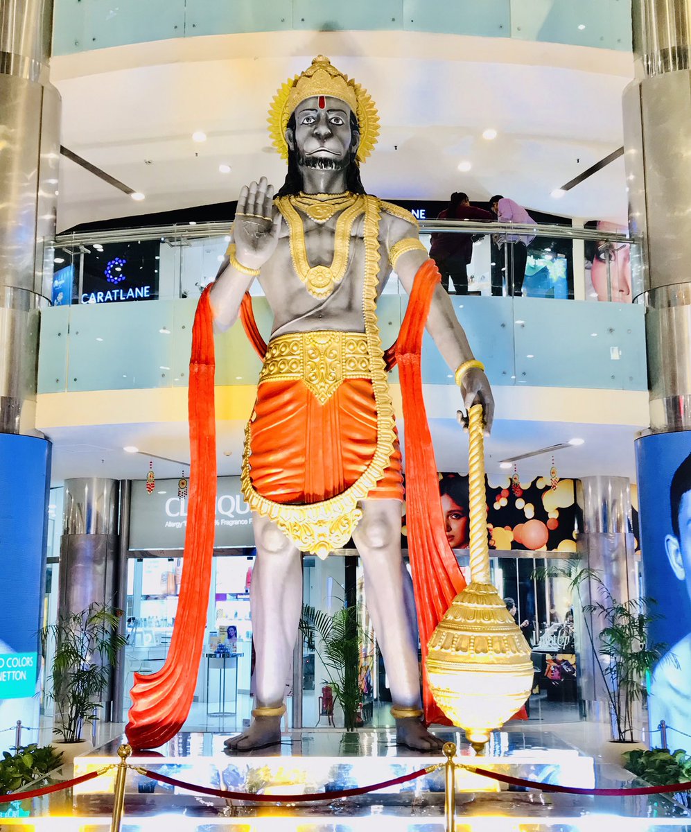 This is a magnificent 24ft installation of Shri Hanuman that  has been handcrafted by skilled artists from Kolkata. Adorned with exquisitely crafted ornaments, it really captures the glory of Diwali and sets a festive mood in the mall.  #MillionSmilesFestival #ambiencemall