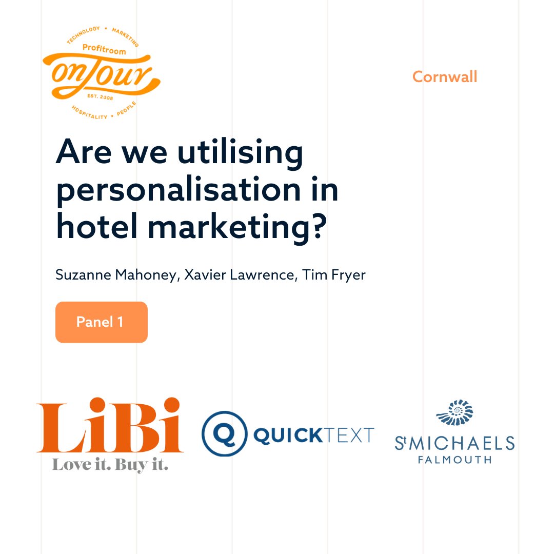 Want to find out how your business can benefit from personalisation? Well, luckily for you we have a panel of industry experts that can tell you all about it! 💬 

Don't miss out! Register your interest today: bit.ly/3T9JmNo

#ProfitroomOnTour