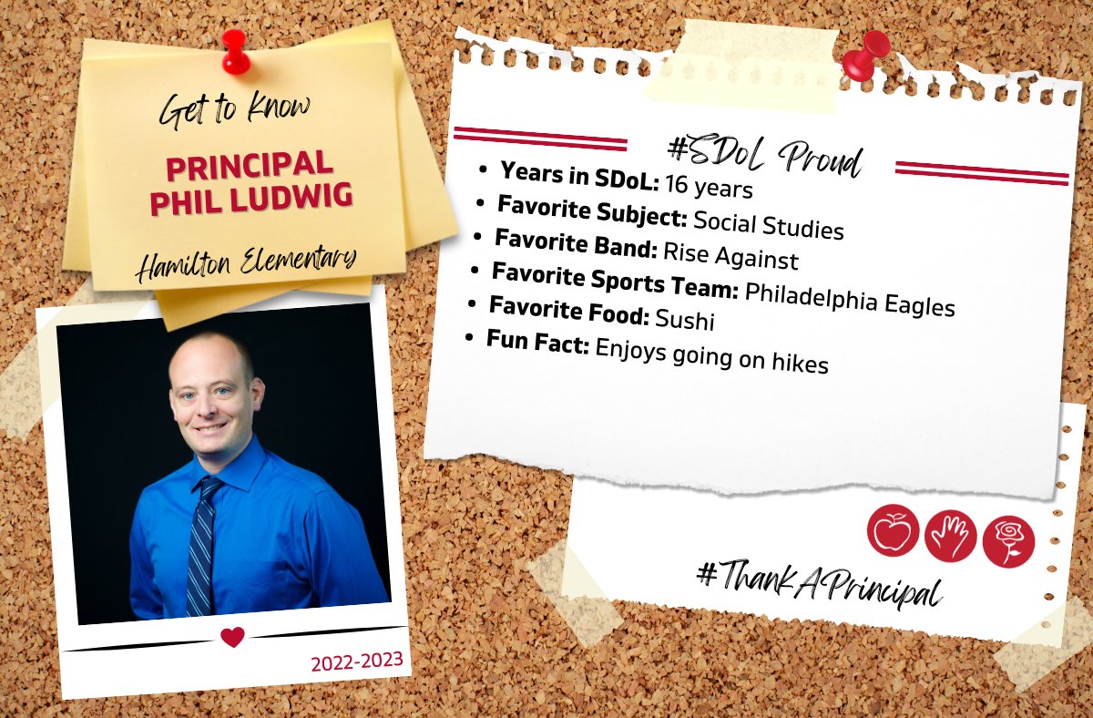 🍎 October is #NationalPrincipalsMonth! Meet Principal Phil Ludwig at <a href="/HamiltonSDOL/">HamiltonPrincipal</a>. #ThankAPrincipal #SDoLProud