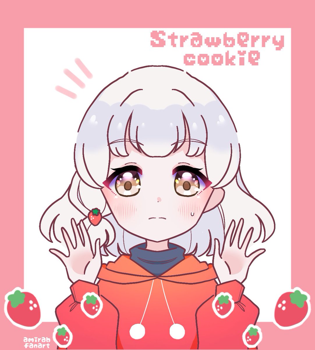 CMiruki's tweet photo. Repost my old artwork on this account maybe next time I will draw again but right now I am very busy with my work 😔

#strawberrycookie #strawberrycrepecookie 
#딸기크랩쿠키
#딸기쿠키 https://t.co/JzMoO6k38m