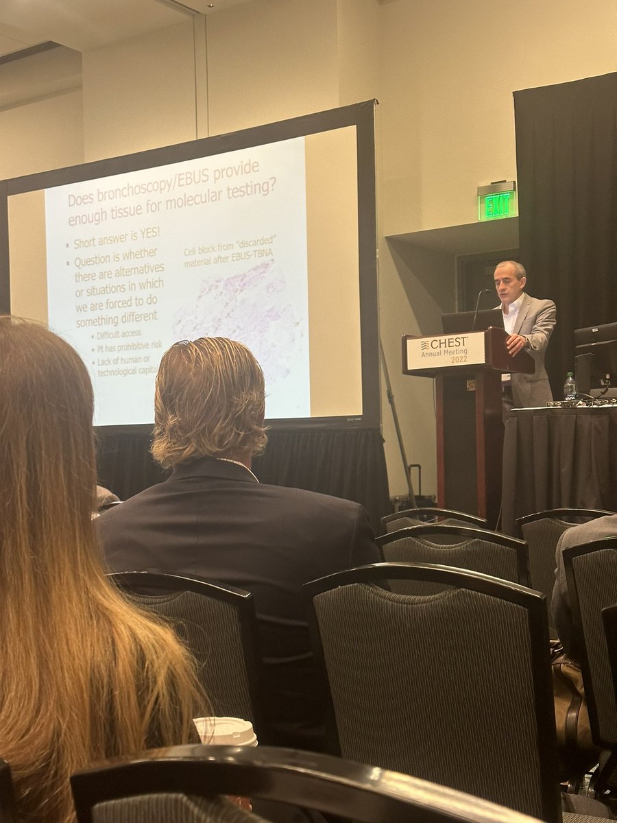 TheEducatingNP's tweet photo. Great presentations on lung cancer evaluation using tissue sampling, imaging, and blood based molecular profiling from Erik Folch, MD, Catherine Oberg, MD @IP_DOC, and Raymond Osarogiagbon, MD @ROsarogiagbon at #CHEST2022 #LungCancer #NSCLC #Interventional #ThoracicOncology https://t.co/GUr0AcQc76
