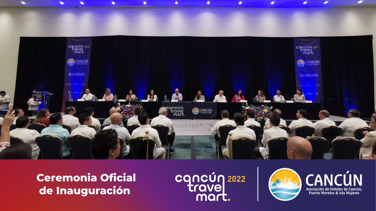 Inicia la 34°edición del <a href="/CancunTrvlMart/">Cancun Travel Mart</a>
En la que se reúnen los compradores y proveedores turísticos más importantes de la industria.

#AHCPMEIM #Cancún #PuertoMorelos #IslaMujeres #CancunTravelMart2022