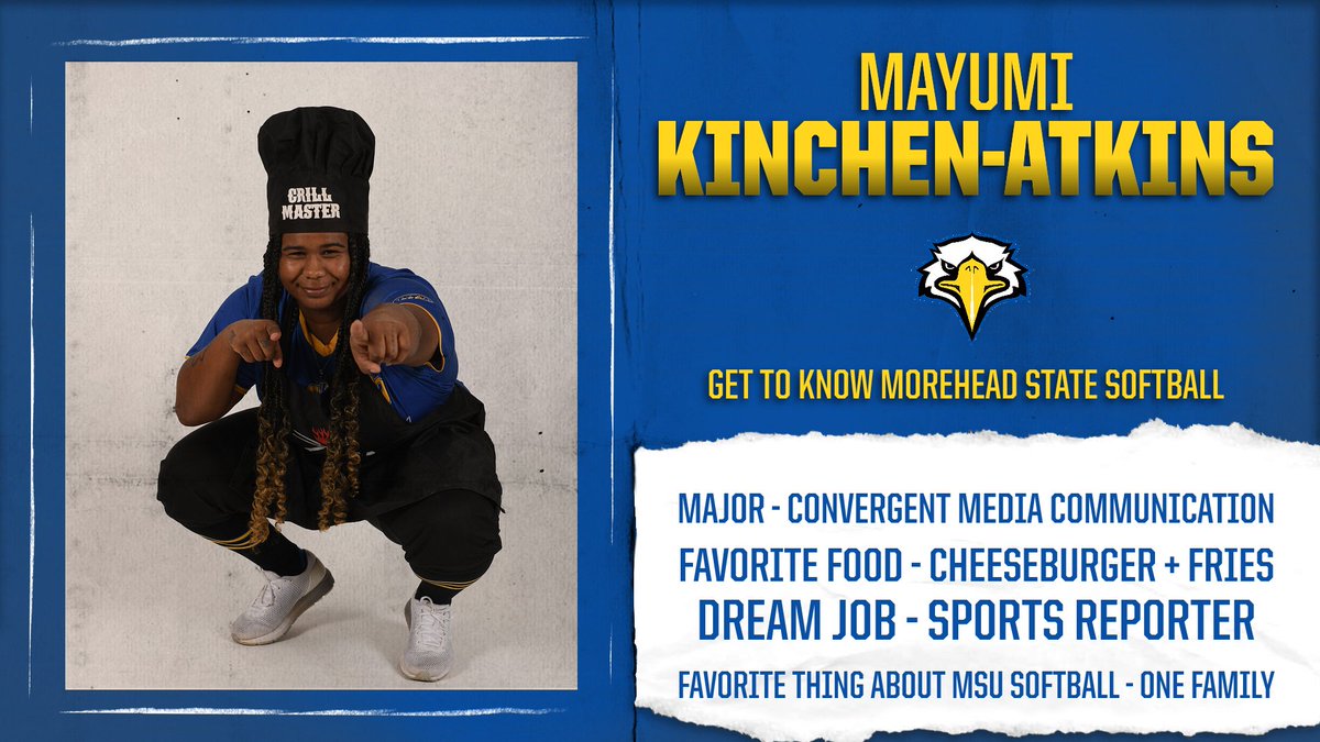 We're back with our Get to Know Morehead State Softball!

This week we have Senior infielder - #25 Mayumi Kinchen-Atkins <a href="/MaiMizzy/">MIZZY</a> 
#EaglesSoar #SoarHigher🥎🦅