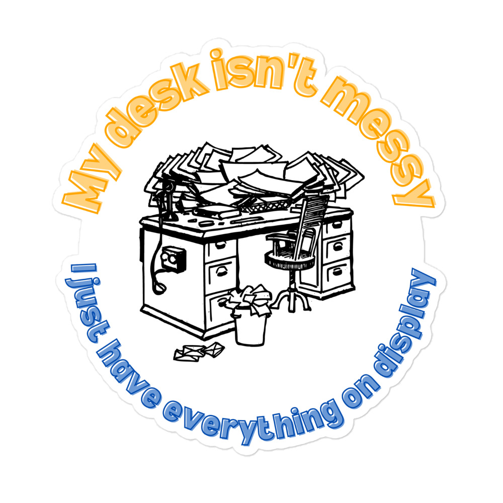 StewartControls's tweet photo. Have a messy desk you say? Use this sticker to show you're a closet genius and that you're displaying it with pride.
#stewartcontrols #officespace #MessyMonday #cleantok #merch #controlsengineer #giftideas #sticker #stickershop https://t.co/0fcZFj6FAl