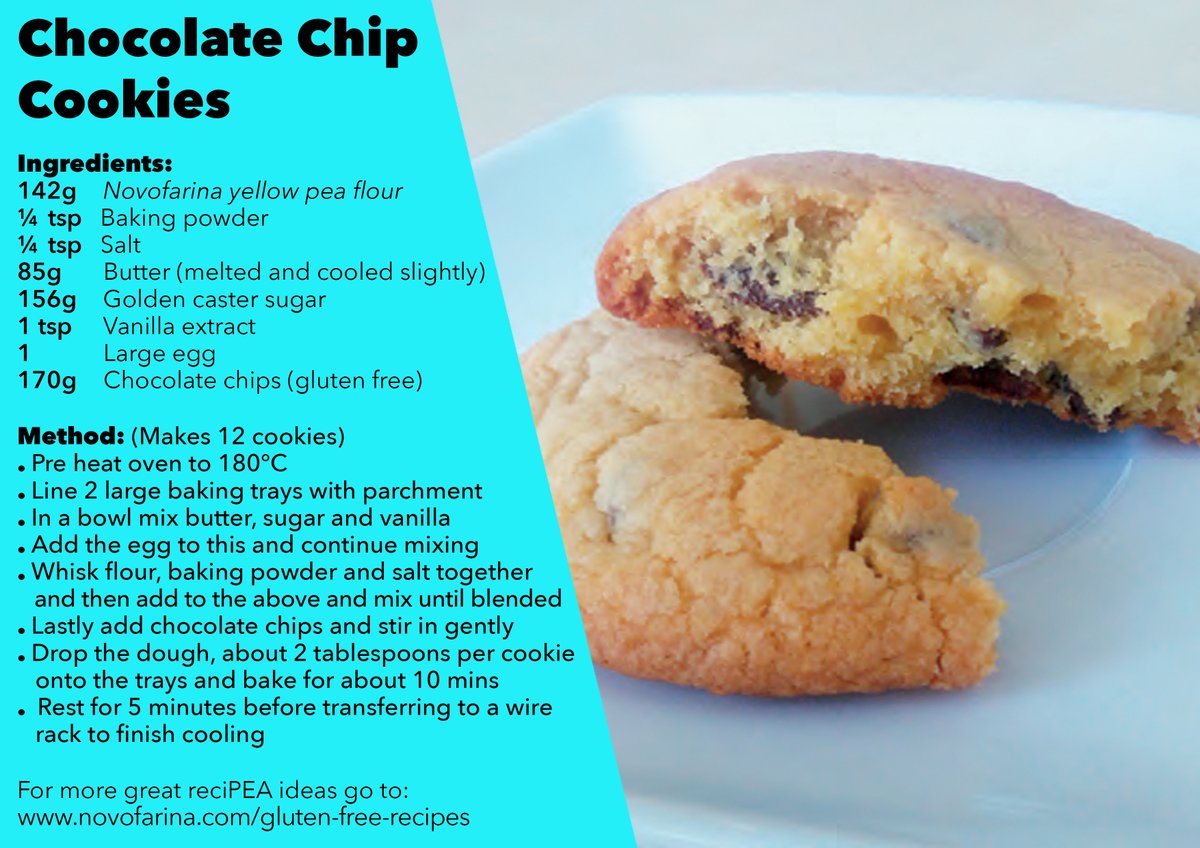 Even though our flour is made from peas it is still suitable for both sweet and savory baking. Why not try it?

If you run a bakery or restaurant why not contact us and ask for a sample to try? Link in bio ☝️

Here's our chocolate chip cookie recipe as an example: