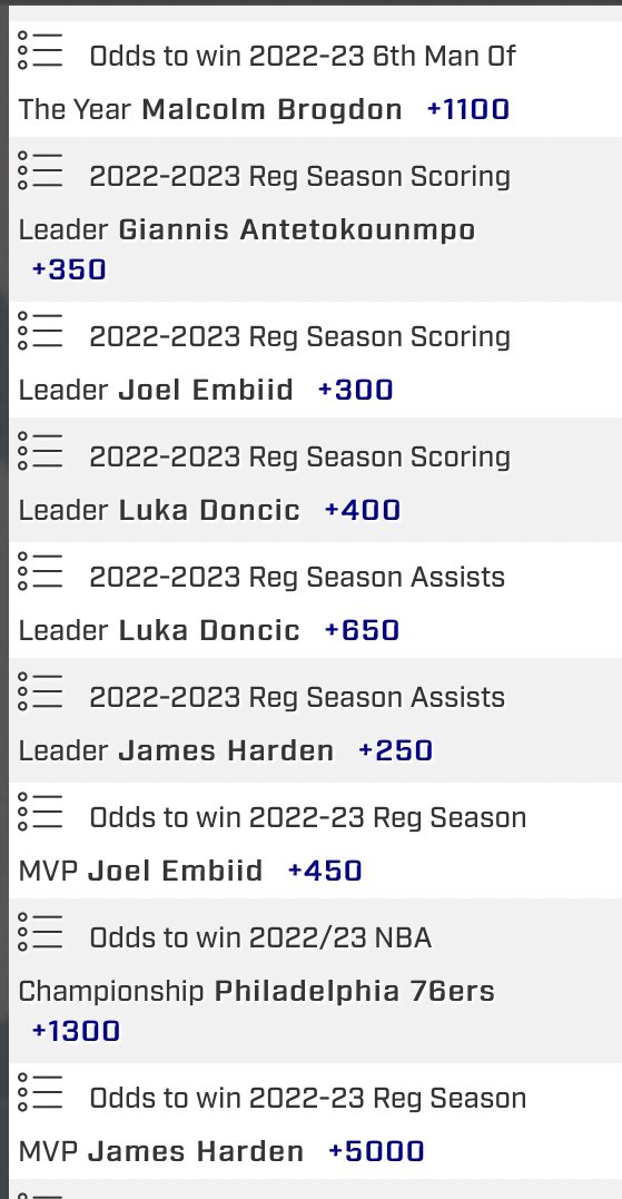The__Zagger's tweet photo. Anyone got any NBA futures they wanna talk me into ? (Constructive criticism or praise on my welcomed) #NBAFutures #bettingtwitter #NBA https://t.co/ocux4t2LSf