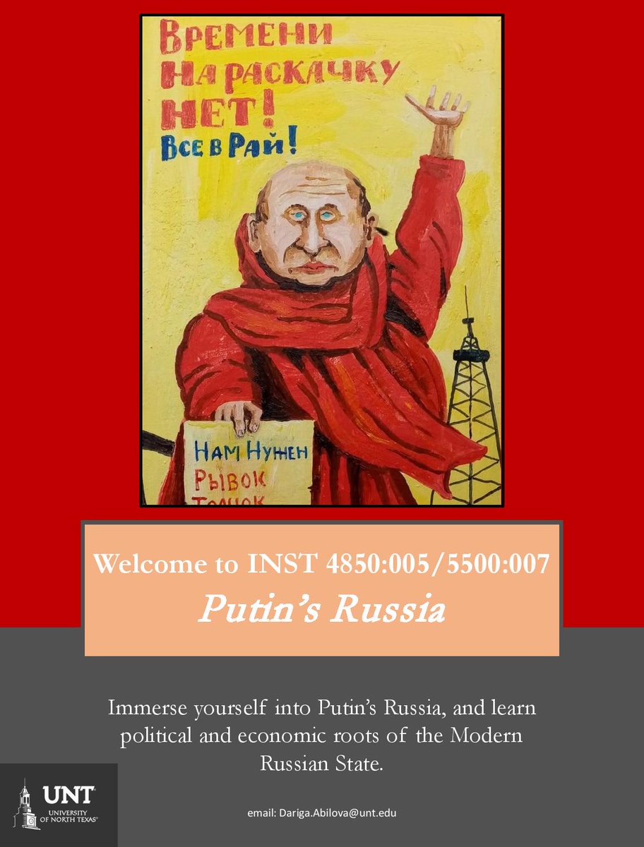UNTinst's tweet photo. #UNTinst has new courses in Spring 2023: Dr Lee is offering Asian Youth: Cultures, Activism, Media and Dr Abilova is offering Putin's Russia. Both are Tues/Thurs from 2-3:20, so choose your fave & we will see you there! Asian Youth INST 4850:001/Putin's Russia INST 4850:005 #UNT https://t.co/mUfe2diwkZ