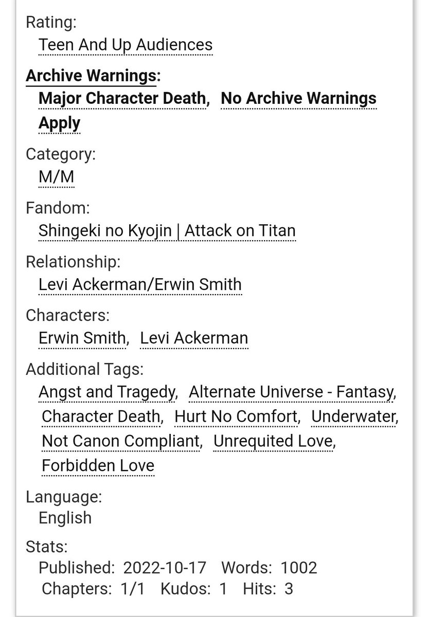 URbeluvdmayuass's tweet photo. A piece for the prompt of
Day 2: Forbidden Love

Title: I can’t save us, my Atlantis, we fall
Tags: Angst and Tragedy, Alternate Universe - Fantasy, Major Character Death
Link: https://t.co/laKAbtYYg0

For #EruriAngstWeek2022 #EruriAngstWeek by @EruriAngstWeek https://t.co/0xyw8TX71O