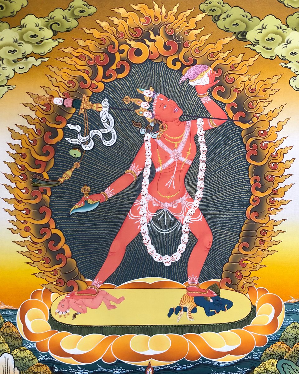 lama_thanka's tweet photo. Vajrayogini the female personification of enlightenment and energy.

.
.
.
.
.

#Thangka #thankapainting #himalayan #vajrayogini #yogini #dakini #dakas #skydancer #khandro #lamathankapaintingschool #bodhichitta #dhamma #mindfullness #emptiness #livingheritage #heritage #sacred https://t.co/r5C6IWEPwr