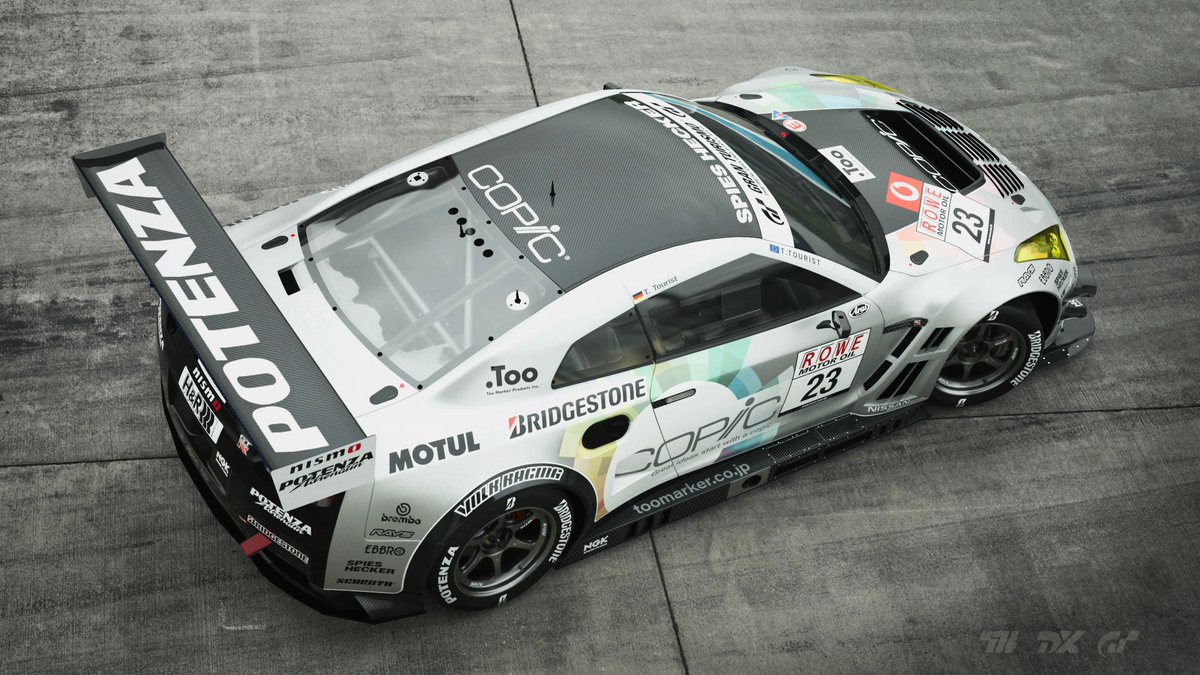 TotalTouristDX's tweet photo. R35 GT-R GT3 | copic No.23
GTS legacy edition. Sport mode ready.

#GTScapes #GT7Livery #GT7Decals #liverydesign #VLN #nismo #TurismoHub #GhostArts #VirtualPhotography https://t.co/tveCIWbSxv