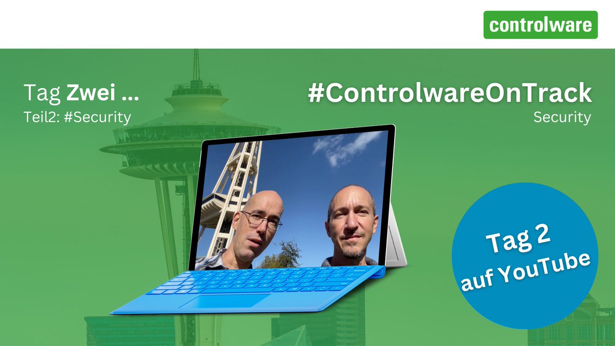 ControlwareDE's tweet photo. Unsere #Controlware Kollegen berichten vom zweiten Tag der #MSIgnite - in diesem #Videobeitrag geht es um das Thema #Security https://t.co/h8QrPJN2Yj #TagZwei #ControlwareOnTrack https://t.co/XIA9V411r0